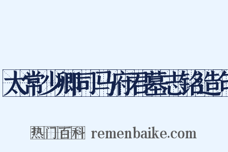 太常少卿司马府君墓志铭造句是什么意思的图片